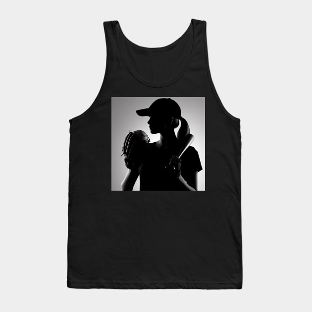 Fastpitch softball player Tank Top by Print Forge